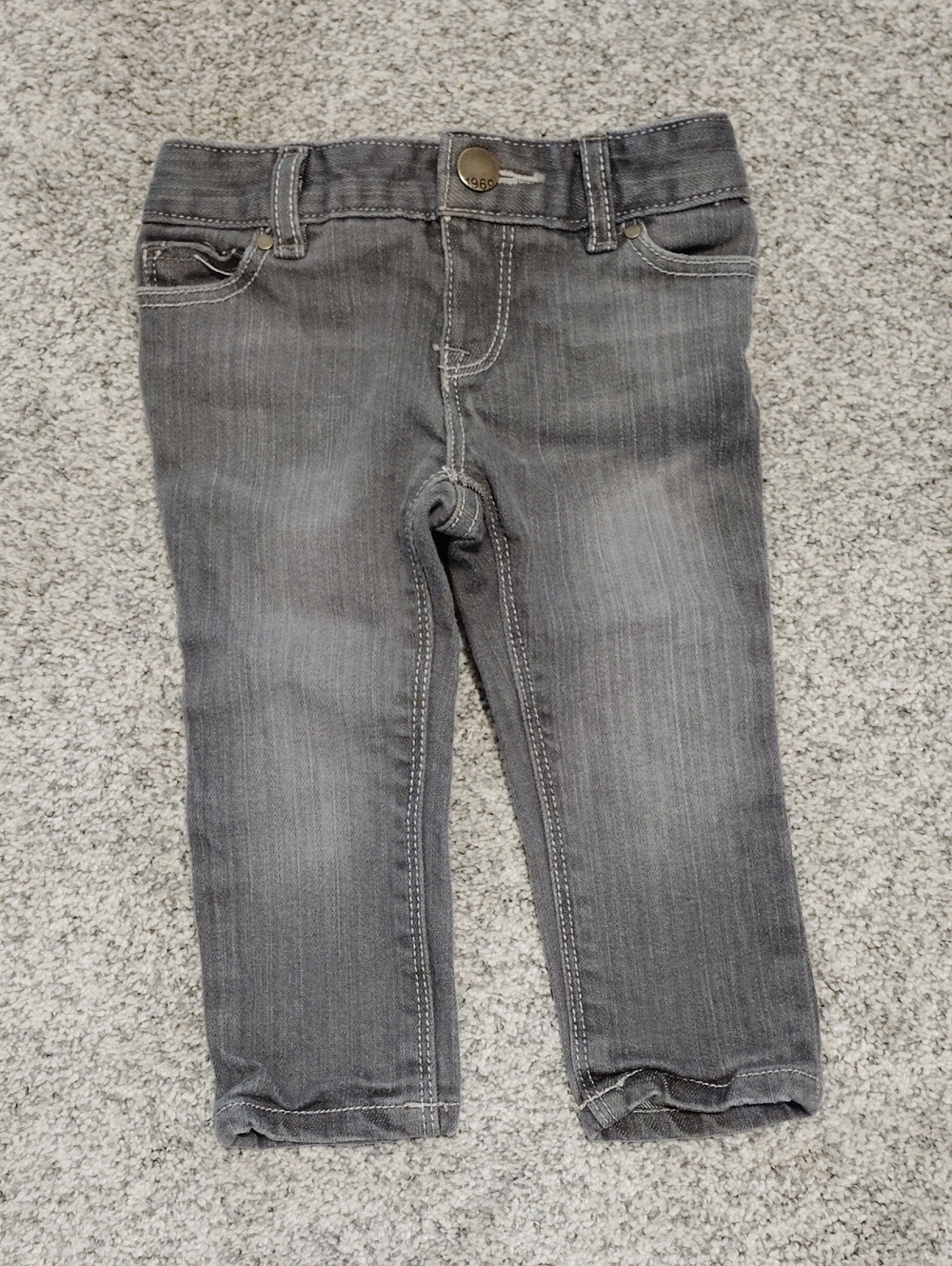GAP Kids Gray Straight-Leg Denim Jeans